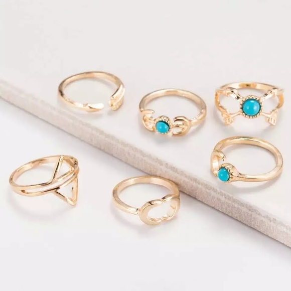 5 for $25 Set of 6 Midi Knuckle Rings - Picture 4 of 7